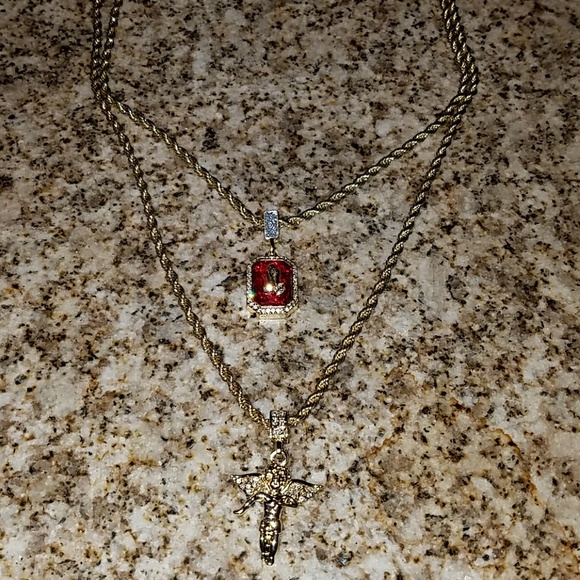 NWT Mens 30" Gold Angel & 24" P Ruby Bundle - Picture 2 of 8